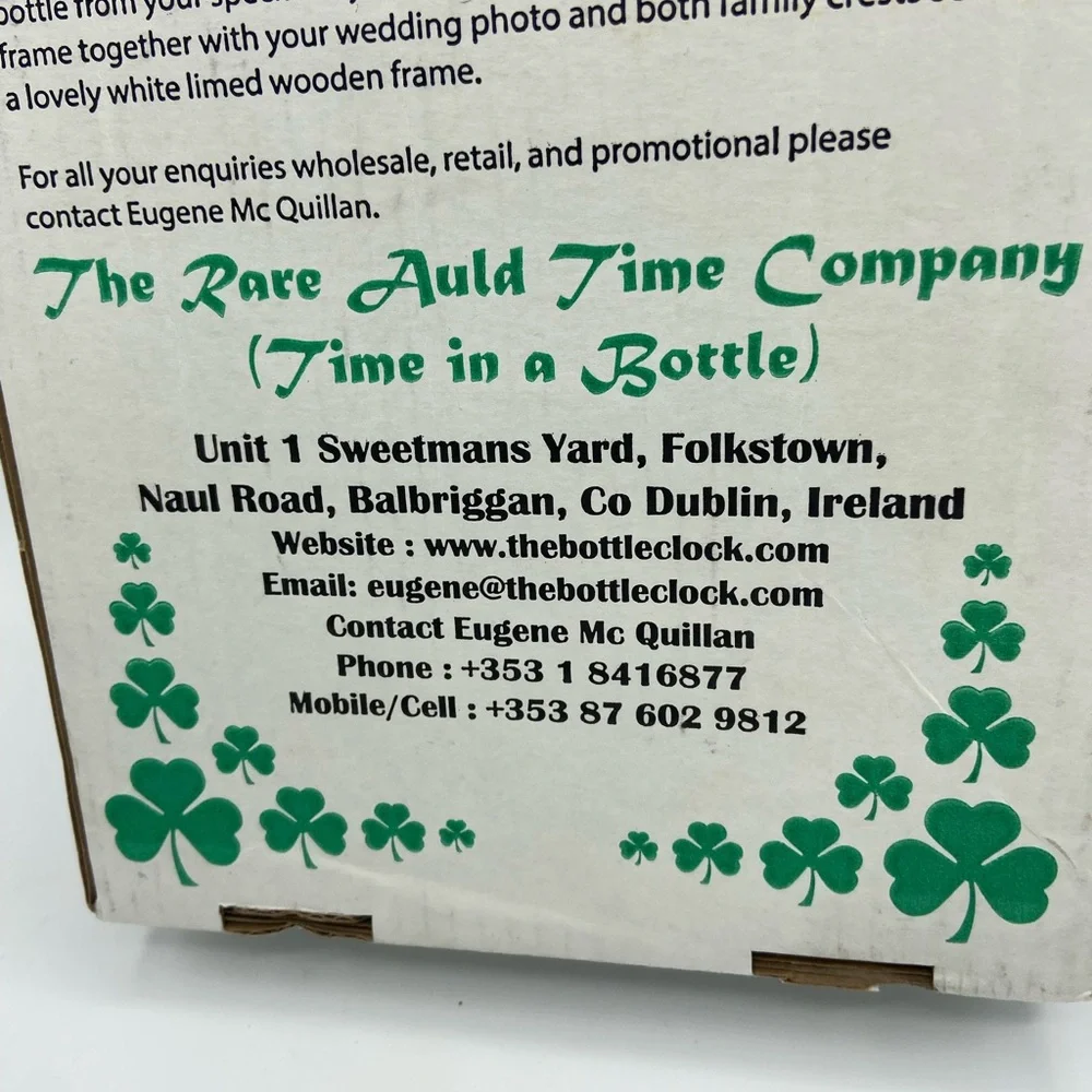 The Rare Auld Time Company Handmade Irish Bottle Clock – Galway GAA Crest